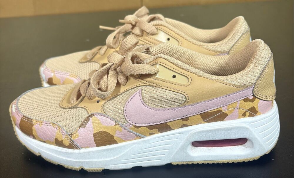 Nike Air Max SC 'Sesame Pink Camo' Women's Low Top Lace Up Shoes Size 7 Multicol